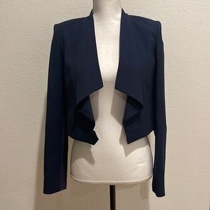 BCBG Cropped Navy Blazer
